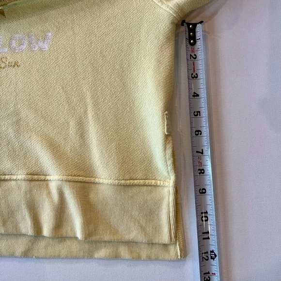 aerie Oversized Cotton Ribbed Sweater Sun Yellow Golden Glow Small - Picture 7 of 13